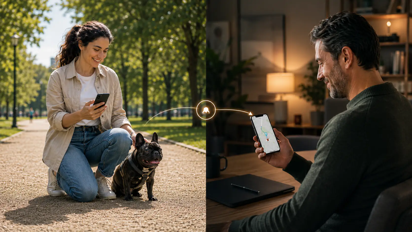 Aggiornamento inviato dal sitter che arriva sullo smartphone del proprietario