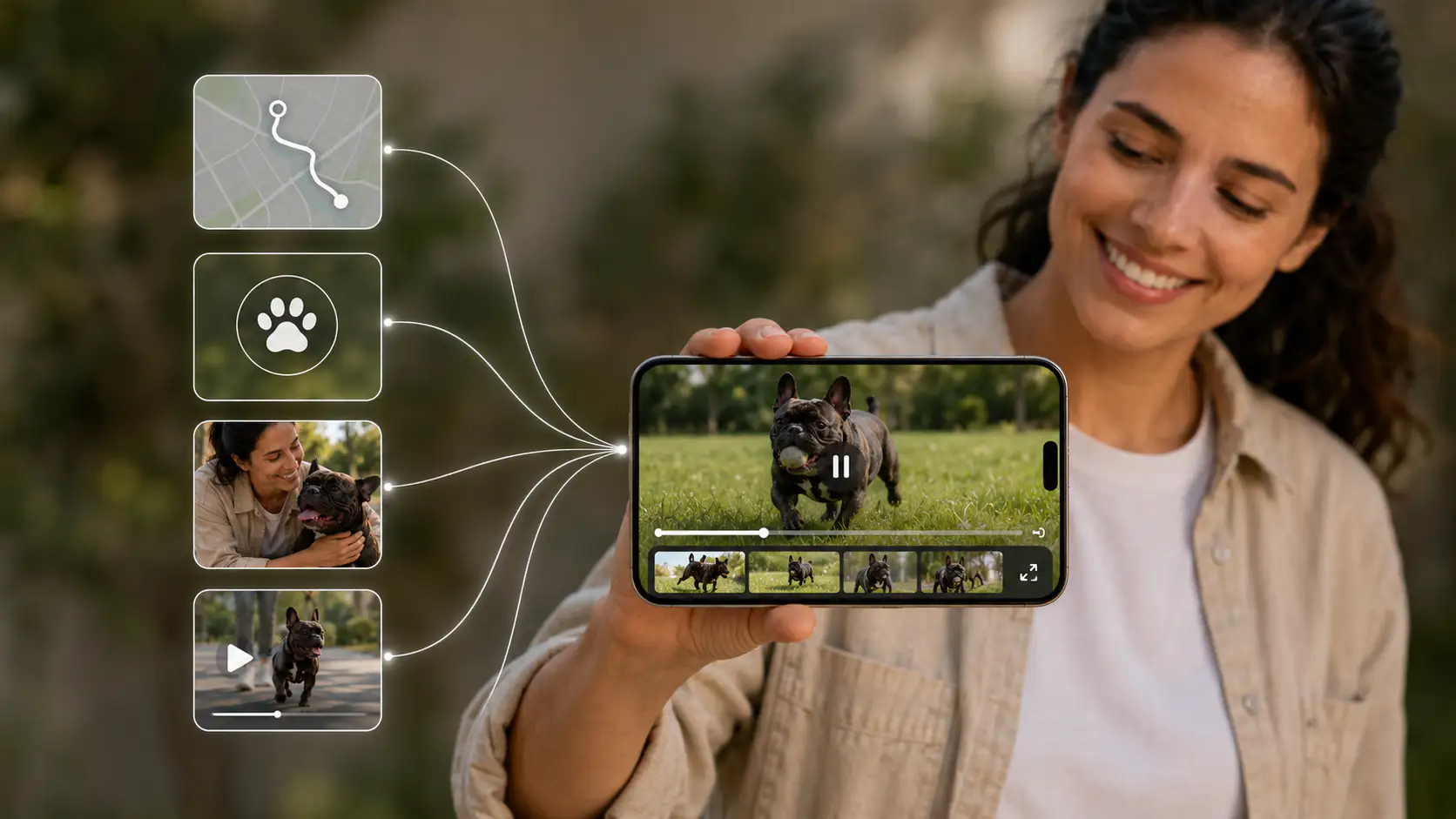Percorso, attività e foto che convergono in un video-racconto sullo smartphone